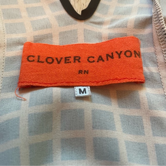 Anthropologie CLOVER CANYON Sleeveless Print Swing Top! Floral and Stripes. Med - Picture 8 of 12